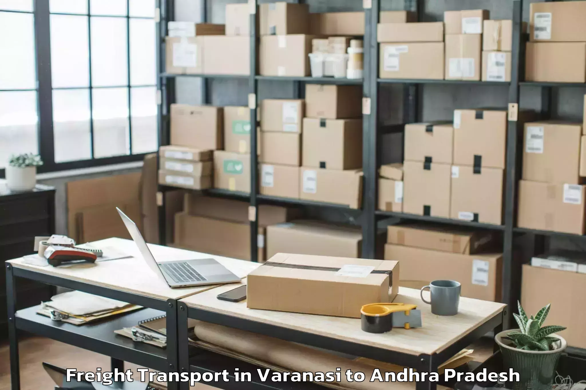 Affordable Varanasi to Krishna University Machilipatn Freight Transport